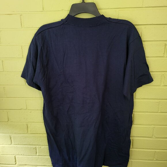 Vintage 1990s CYBERSPACE...The Final Frontier Shirt MEDIUM Navy Single Stitch A4 - Picture 5 of 6